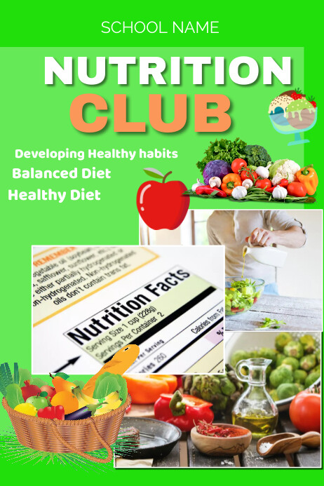 Nutrition Program Poster Nutrition club poster template | PosterMyWall