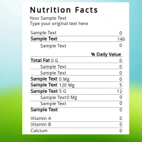 Nutrition facts label Instagram Post template