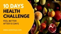 Nutrition Fitness Health Body Sport Video Ad วิดีโอหน้าปก Facebook (16:9) template
