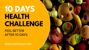 สีส้ม Health Challenge Facebook Cover Video Template