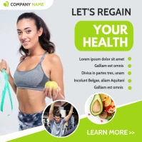 Nutritionist and personal trainer advertisin Publicação no Instagram template