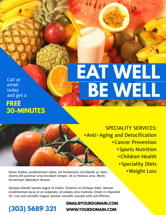 Nutritionist Flyer Template | PosterMyWall