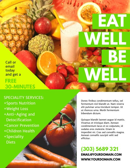 Copy of Nutritionist Flyer Template PosterMyWall