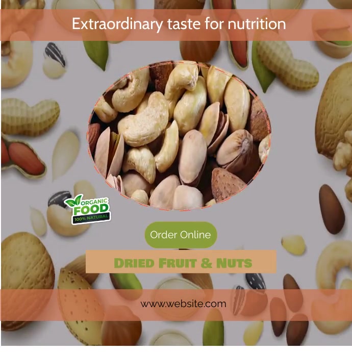 Nuts order online post Template PosterMyWall