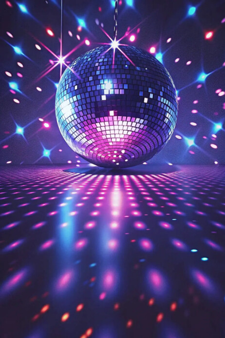 Nwon Disco Retro Party Template Poster