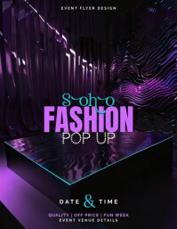 NYC SoHo Fashion Pop-Up Flyer Template Design