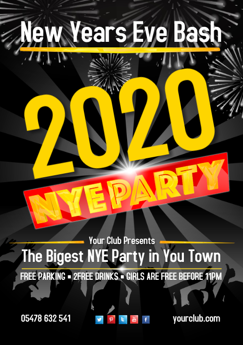 NYE Flyer A4 template