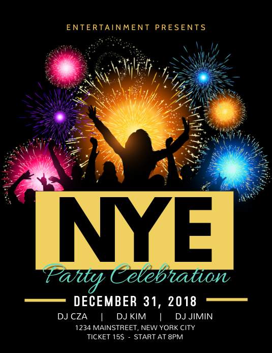 NYE Party Template | PosterMyWall NYE Party Template | PosterMyWall