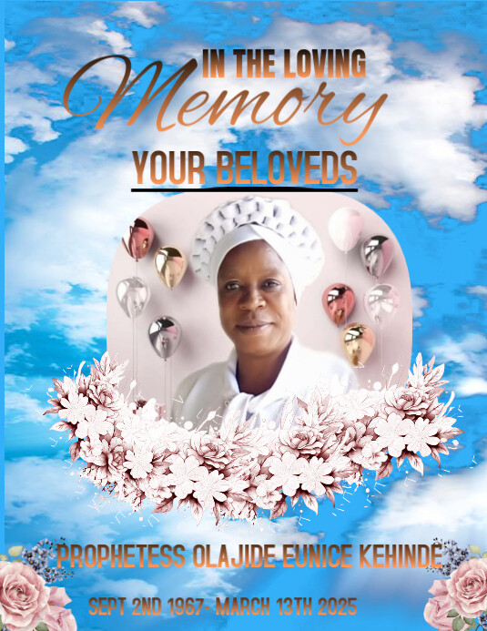 Obituary remembered announcement Post Template PosterMyWall
