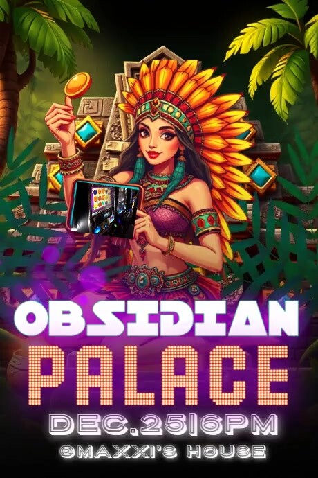 Obsidian Casinp Palace Poster template