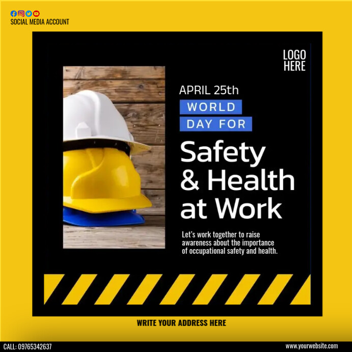 occupational safety & health day Template | PosterMyWall