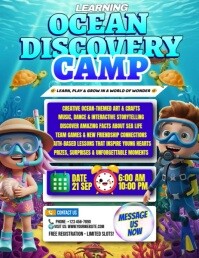OCEAN ADVENTURE LEARNING FOR KIDS Volante (Carta US) template