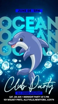 Ocean Club Party Instagram Story template