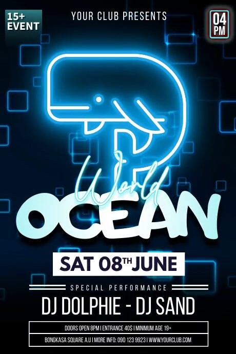 Ocean Party Affiche template