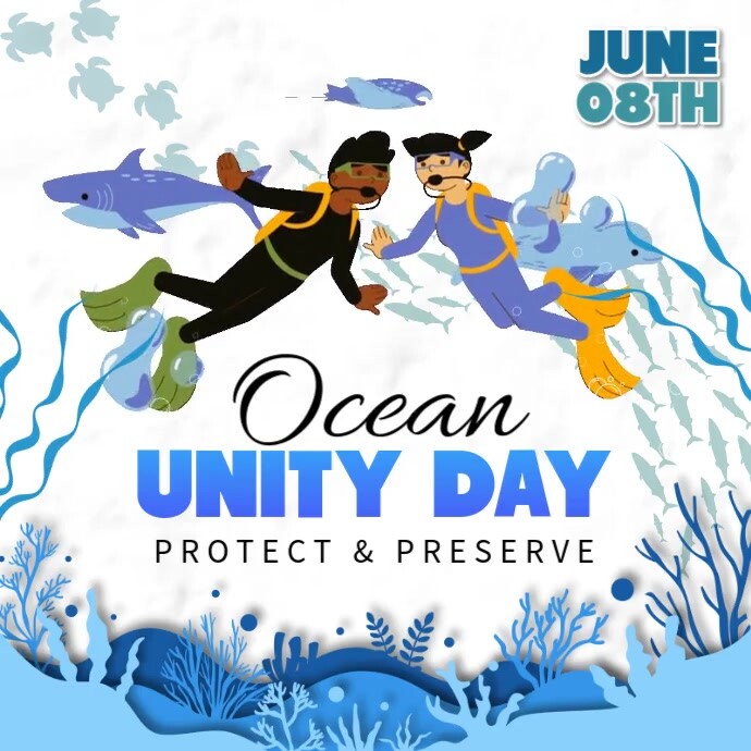 Ocean Unity Day Instagram Post template