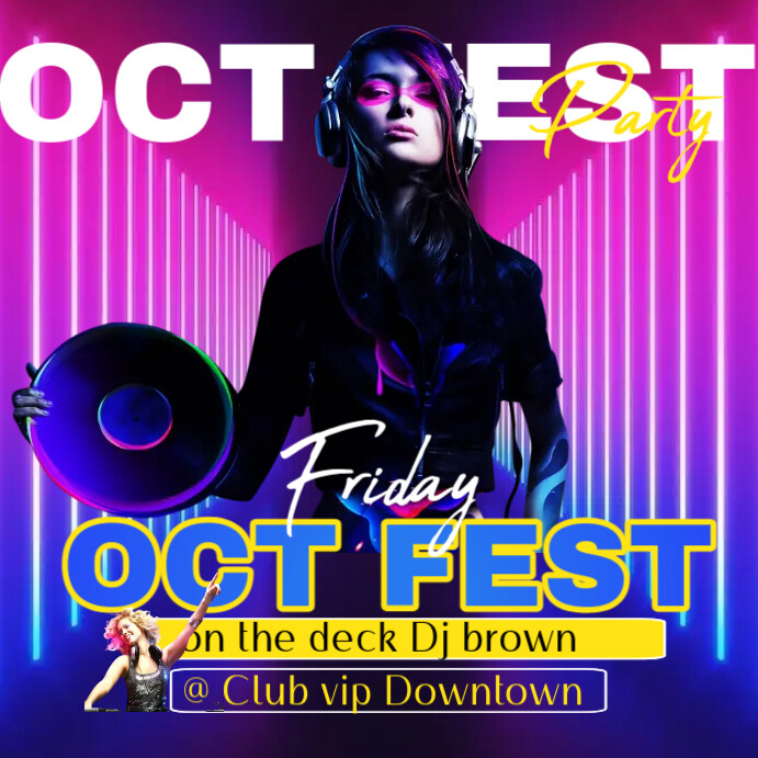 oct fest flyer Instagram Post template
