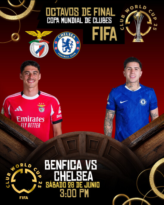 Octavos de final mundial de clubes 2025 Instagram Portrait template