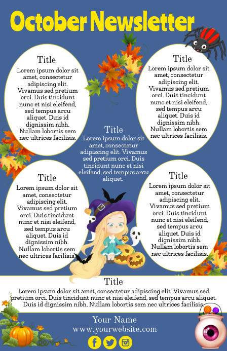 October, Newsletter Template | PosterMyWall