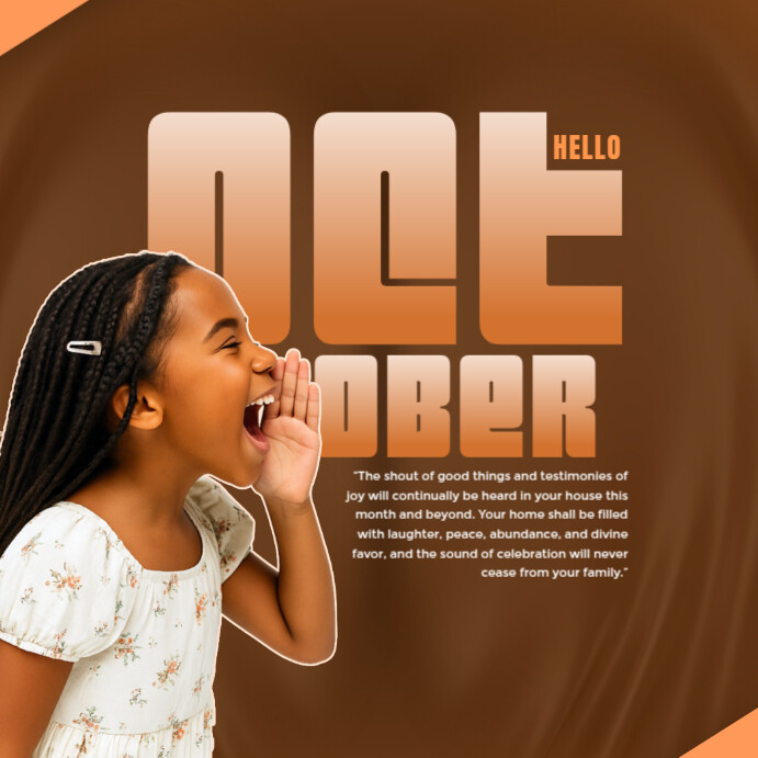 Plantilla de October, Oct 1, new month October, October post | PosterMyWall