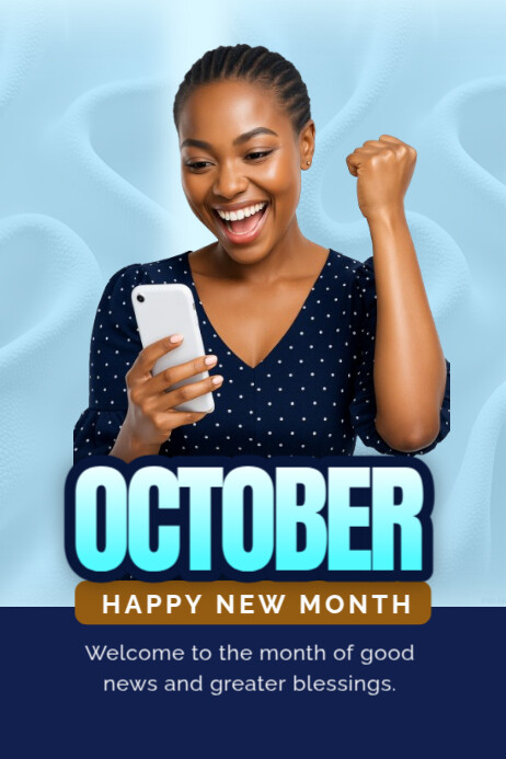 October, October 1, October new month, new month October, October 1st Poster template
