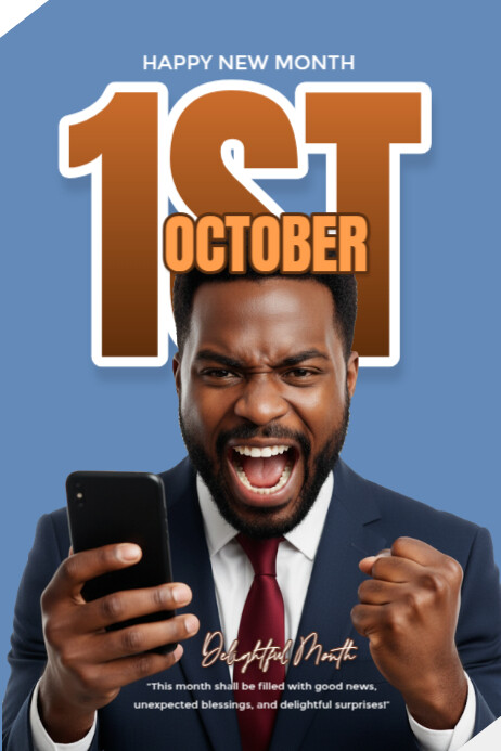 Oct Poster October 1, October, new month Oct, welcome to October Template ...