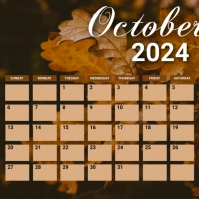October 2024 Calendar Сообщение Instagram template