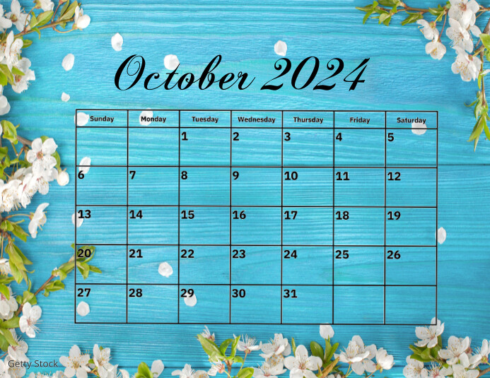 Plantilla de october 2025 calendar PosterMyWall