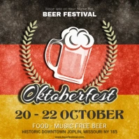 October Beer Festival Musical Event Square Ad Template