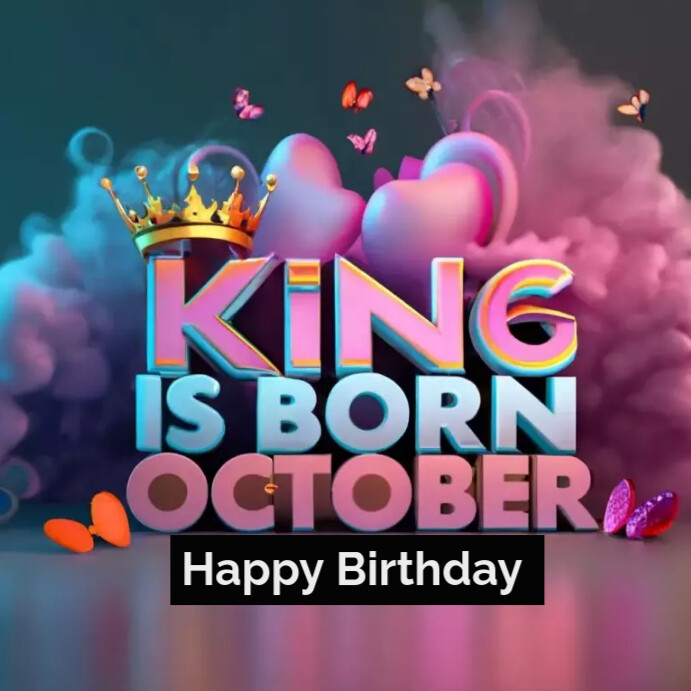 October Born Template | PosterMyWall