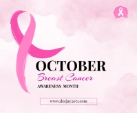 October breast Cancer Retângulo médio template