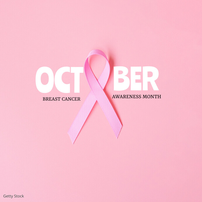 October Breast Cancer Flyer Template, Wpis na Instagrama