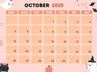 Printable October calendar template 2025 Presentación