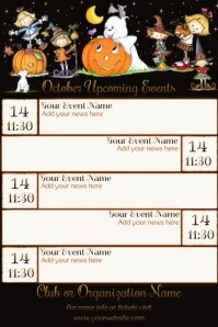 October Calendar by Paula Template | PosterMyWall