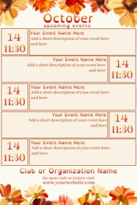 October Calendar by Paula Template | PosterMyWall