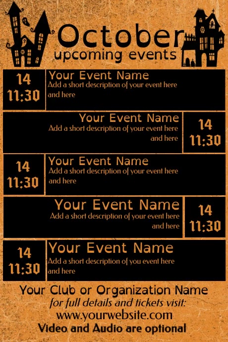 October Calendar by Paula Template | PosterMyWall