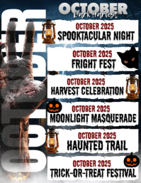 October Dark Harvest Event Poster Flyer (US Letter) template