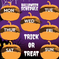 October Instagram-opslag template