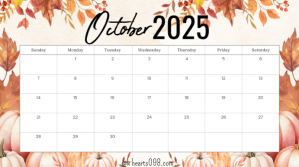White October 2025 Calendar Presentazione Template