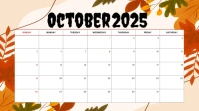 October Digital Display (16:9) template