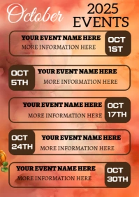 October Event Flyer  A4 template