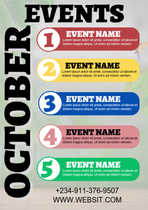 October Event Flyer  A4 template