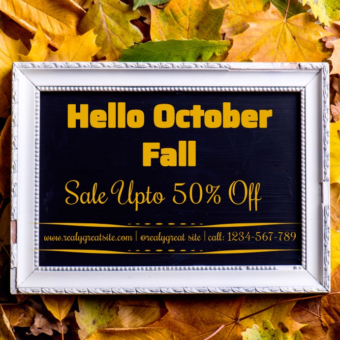 october fall sale instagram post Template | PosterMyWall