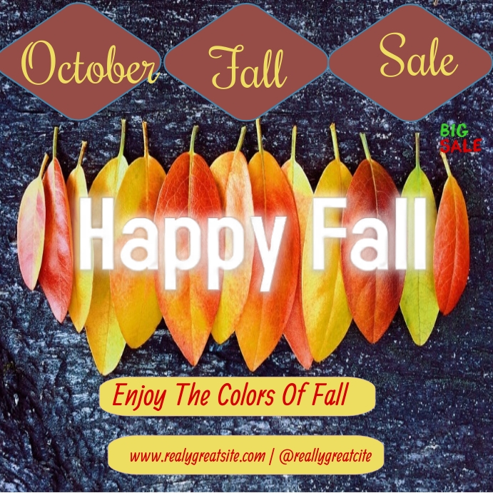 october fall sale instagram post Template | PosterMyWall