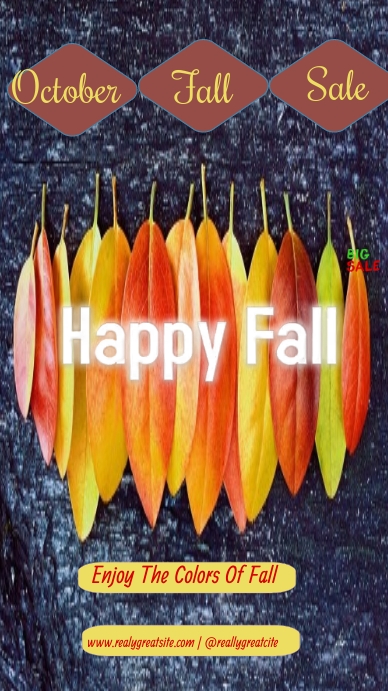 Collet Fall October october fall sale instagram story Template | PosterMyWall