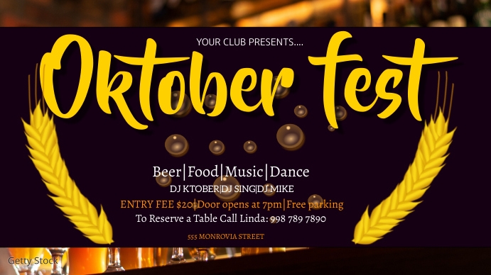 october fest event flyer Template | PosterMyWall