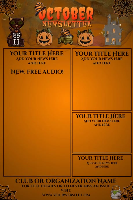 October Newsletter by Paula Template | PosterMyWall