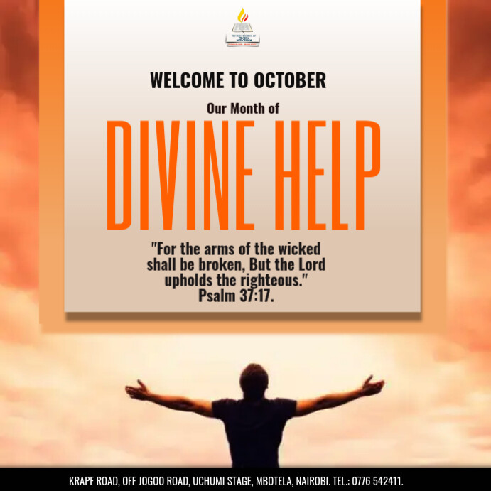 Help Divine Support October month of divine help Template | PosterMyWall