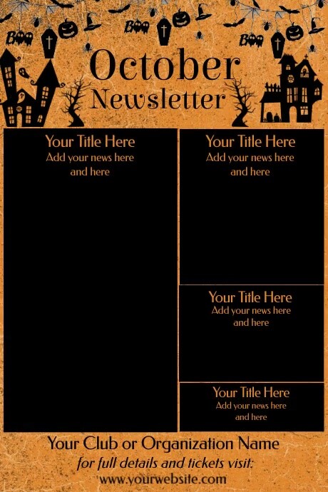 October Newsletter by Paula Template | PosterMyWall