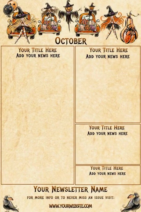 Sample October Newsletter October Newsletter by Paula Template | PosterMyWall
