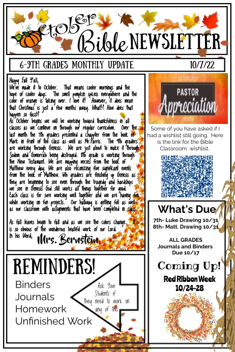 October Newsletter Template | PosterMyWall